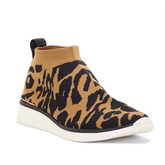 Louise ate Cie Breyson Leopard Print Knit Pull On Shoes Size 8.5 - Picture 1 of 7
